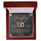 To My Beautiful Daughter - Inspirational Gift of Love & Confidence - Interlocking Hearts Necklace