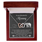 Gift for the Expectant Mom Love, Kisses and Kicks from the Baby Bump Until We Meet Interlocking Hearts Necklace