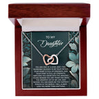 To My Daughter Interlocking Hearts Necklace – A Heartfelt Gift She'll Cherish Forever - I am Blessed to be your Father