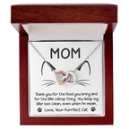 To the Cat Mom – Love, Your Purrfect Cat - Necklace with Cute Message Card
