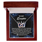 To My Daughter - Strength & Unwavering Love - Interlocking Hearts Necklace