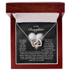 To My Daughter – A Gift of Love, Pride & Encouragement- Interlocking Hearts Necklace