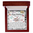 Happy Birthday Daughter Interlocking Hearts Necklace – Thank You for Being You | Meaningful Birthday Gift from Parent