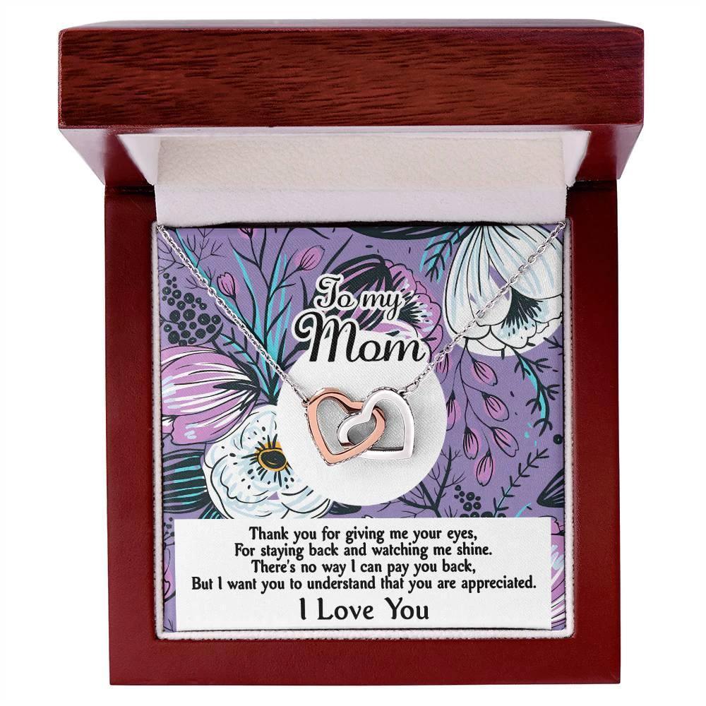 Gift for Mom-You Are Appreciated Interlocking Hearts Necklace