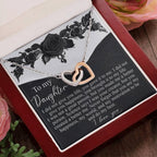 Gift for Daughter - You Made Me a Better Person - Interlocking Hearts Necklace