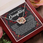To My Beautiful Daughter - Promise To Love You - Interlocking Hearts Necklace – A Gift of Strength & Resilience
