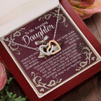 Gift for Daughter - Your Uniqueness Is Your Superpower - Interlocking Hearts Necklace