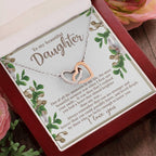 To My Beautiful Daughter - Your Heart Shines Brighter Than Any Star - Interlocking Hearts Necklace