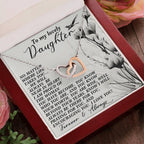 Daughter Gift - No Matter Where Life Takes You, I’ll Be There - Interlocking Hearts Necklace