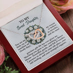 To My Sweet Daughter - A Sentimental Gift of Love & Encouragement - Interlocking Hearts Necklace