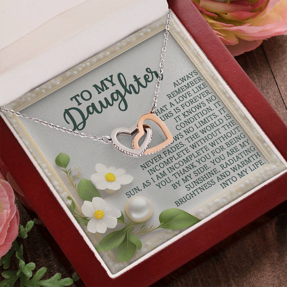Gift for Daughter - You Are My Sunshine- Interlocking Hearts Necklace - Mallard Moon Gift Shop