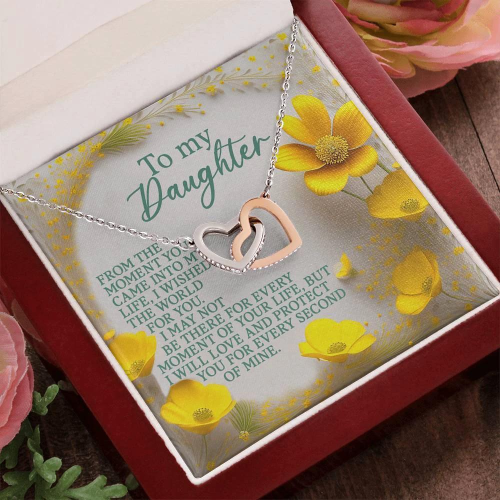 To My Daughter - A Gift of Love & Protection - Interlocking Hearts Necklace
