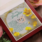 To My Daughter - A Gift of Love & Protection - Interlocking Hearts Necklace