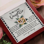 To My Lovely Daughter - Sentimental Gift of Love & Pride - Interlocking Hearts Necklace
