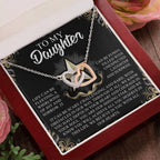 To My Daughter - You Are Our Shining Star - Interlocking Hearts Necklace