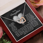 To My Daughter – A Gift of Love, Pride & Encouragement- Interlocking Hearts Necklace