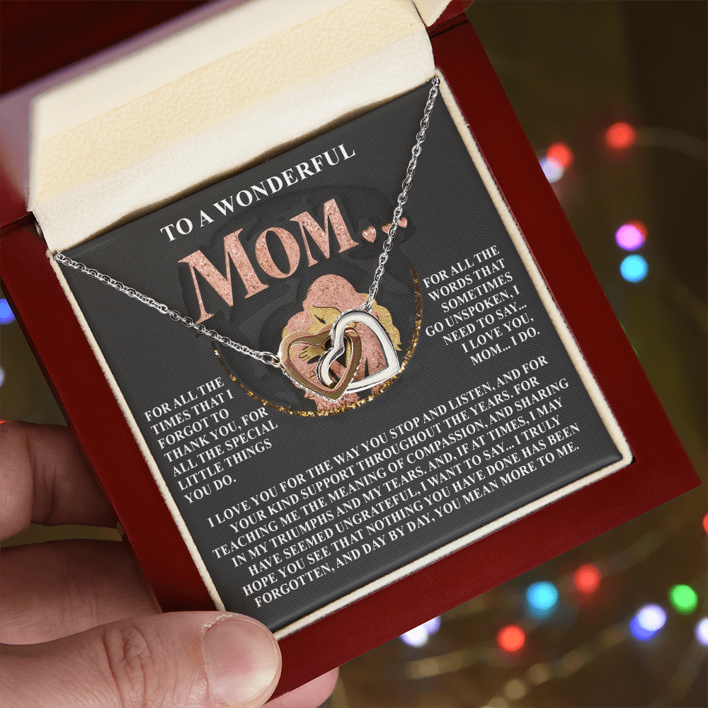 Gift for Mom – Day by Day, You Mean More to Me – Necklace with Message of Gratitude - Mallard Moon Gift Shop