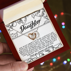 To My Sweet Daughter – You'll Always Have My Warmth When the World Turns Cold – Necklace Gift from Mom or Dad with Message Card