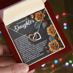 To My Beautiful Daughter – You Are Loved, You Are Important, You Are Enough– Empowering Necklace Gift with Message Card