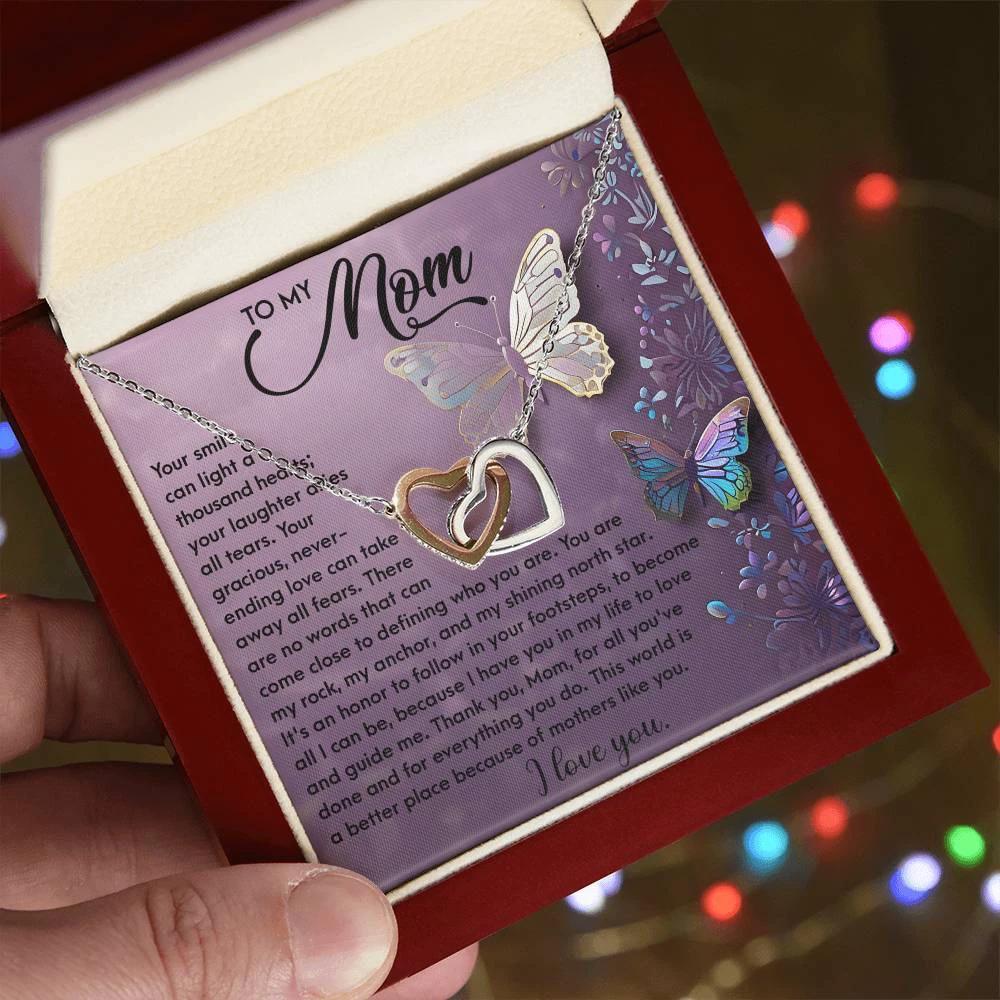To My Mom – You Are My Rock, My Anchor, and My Shining North Star – Necklace Gift of Love and Gratitude