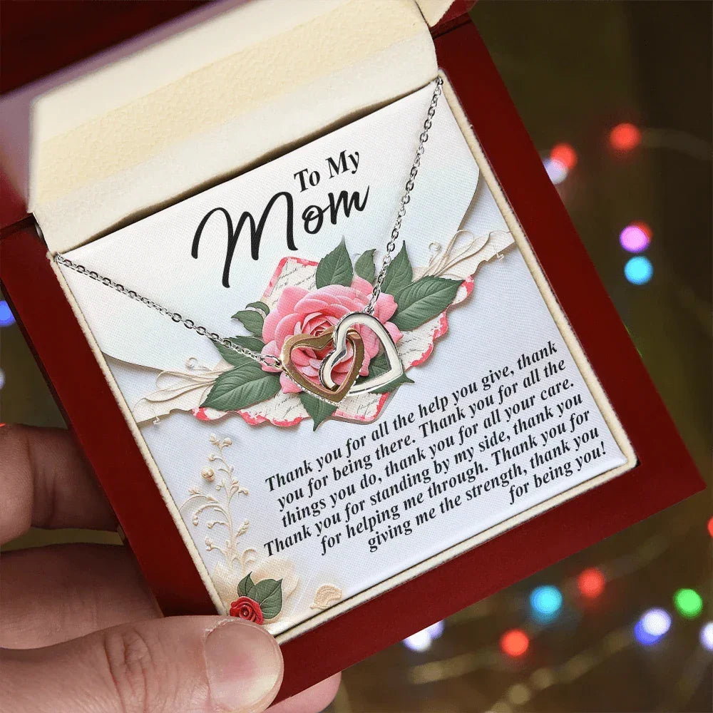 To My Mom – Thank You for Being You – Heartfelt Gratitude Necklace Gift