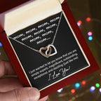 To My Mom You are Dazzling Just Like Me Interlocking Hearts Necklace