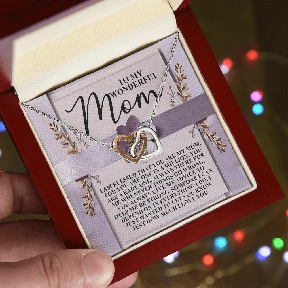 To My Wonderful Mom – You Are One in a Million – Heartfelt Necklace Gift with a Message of Love and Gratitude
