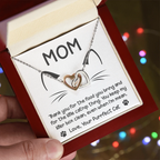 To the Cat Mom – Love, Your Purrfect Cat - Necklace with Cute Message Card