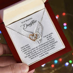 To My Beautiful Daughter - You Are My Angel - Interlocking Hearts Necklace