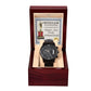Dad Gift Certificate of  World's Best Daddy Black Chronograph Watch - Mallard Moon Gift Shop