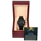 To My Amazing Dad Chronograph Watch Gift | Meaningful Father's Day Watch from Son or Daughter - Timepiece with Heartfelt Message | Unique Birthday or Christmas Gift for Dad