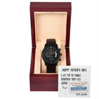 Dad Gift - Tech Support Voucher - Black Chronograph Watch