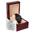 To My Wonderful Father You Are My Guiding Light Black Chronograph Watch