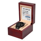 Dad Gift - Tech Support Voucher - Black Chronograph Watch