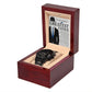 Dad Gift - You Are The Anchor in my Life - Black Chronograph Watch - Mallard Moon Gift Shop