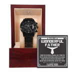 Dad Gift You Are My Guiding Light Black Chronograph Watch