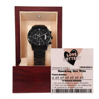 Husband Wedding Day Gift - Jackpot Winner - Black Chronograph Watch