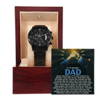 To My Amazing Dad Chronograph Watch Gift | Meaningful Father's Day Watch from Son or Daughter - Timepiece with Heartfelt Message | Unique Birthday or Christmas Gift for Dad
