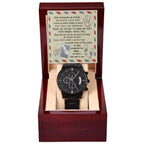 Daddy - Walk Alongside Me - Black Chronograph Watch