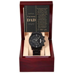 Dad Gift You Have Given Me Your Love, Your Time Black Chronograph Watch