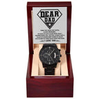 Dear Dad, You are my Hero Men's Black Chronograph Watch