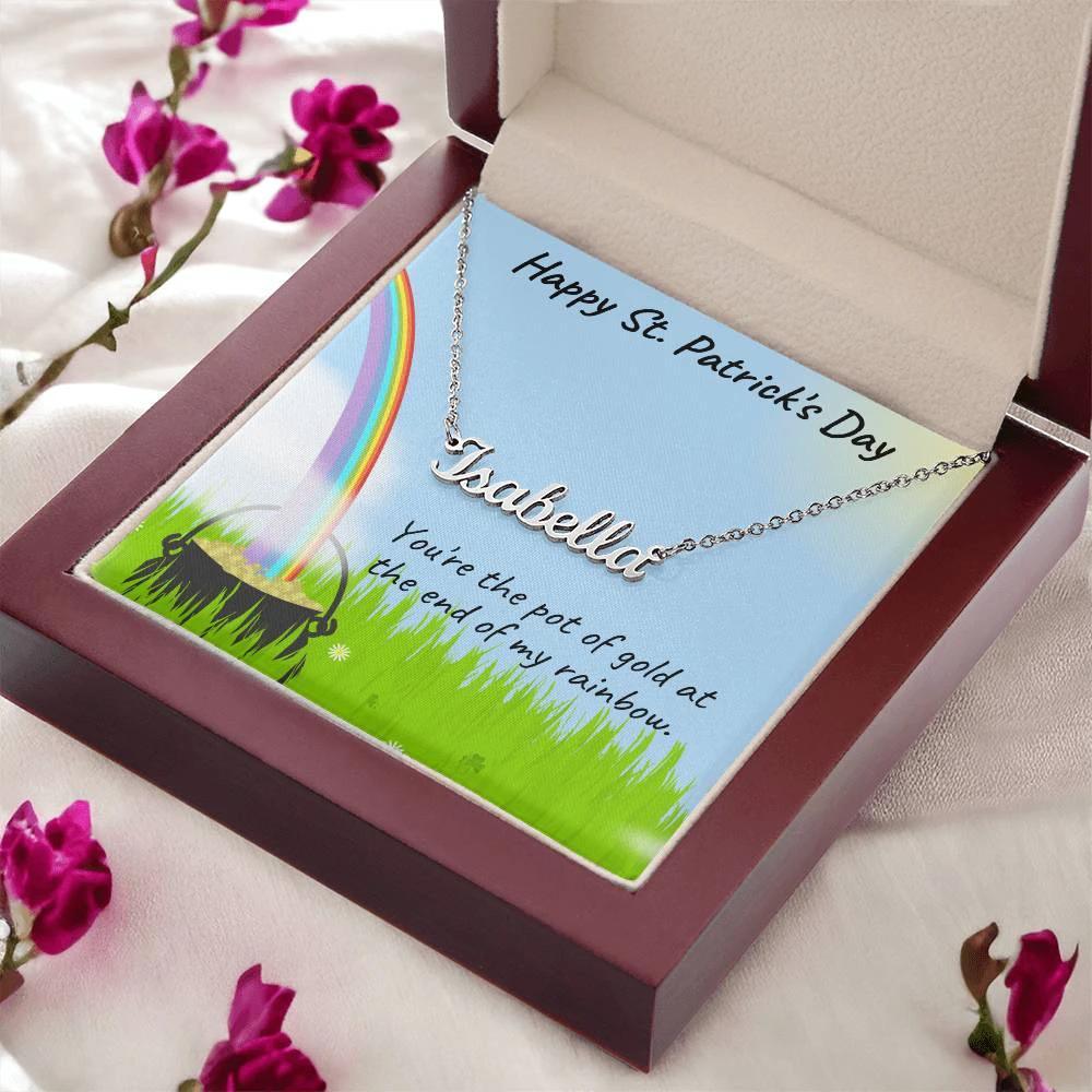 Gift for St. Patrick's Day Personalized Name Necklace