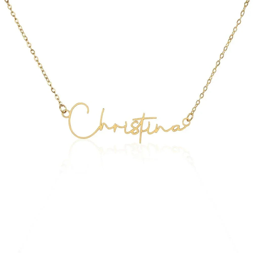 Gift for Son's Girlfriend - Our Crazy Family - Custom Script Name Necklace