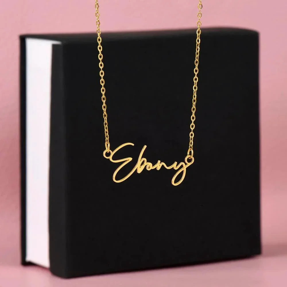 Gift for Son's Girlfriend - Our Crazy Family - Custom Script Name Necklace