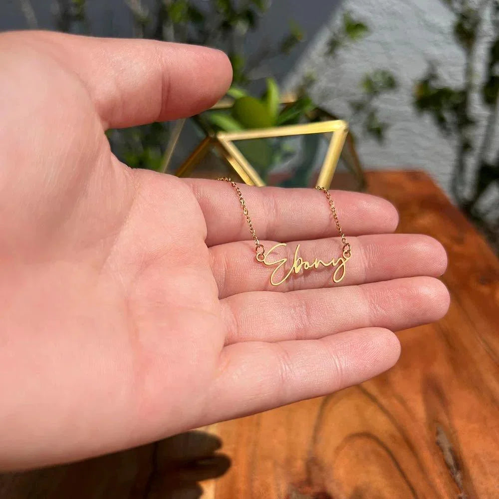 Gift for Son's Girlfriend - Our Crazy Family - Custom Script Name Necklace