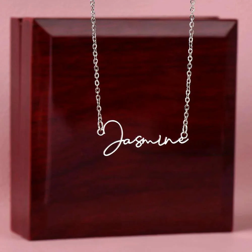 Gift for Son's Girlfriend - Our Crazy Family - Custom Script Name Necklace