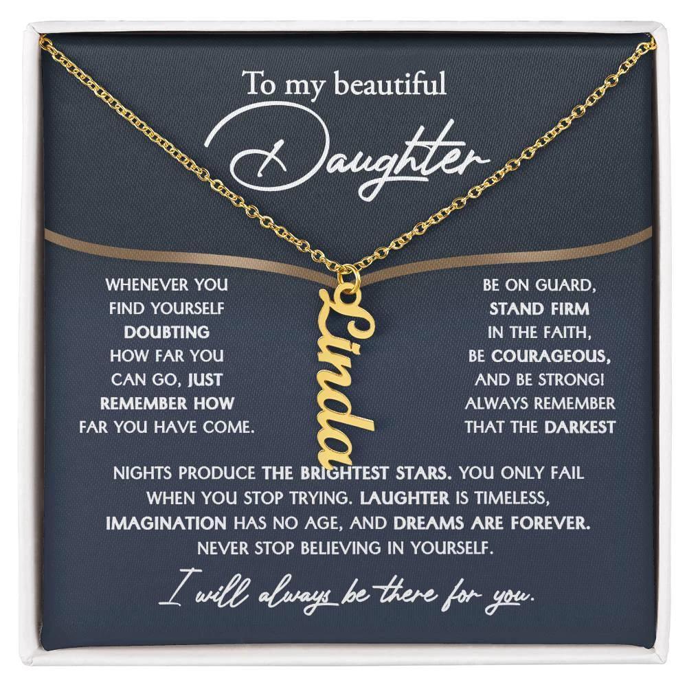 Daughter Birthday, Graduation, Christmas - Brightest Stars Personalized Name Necklace