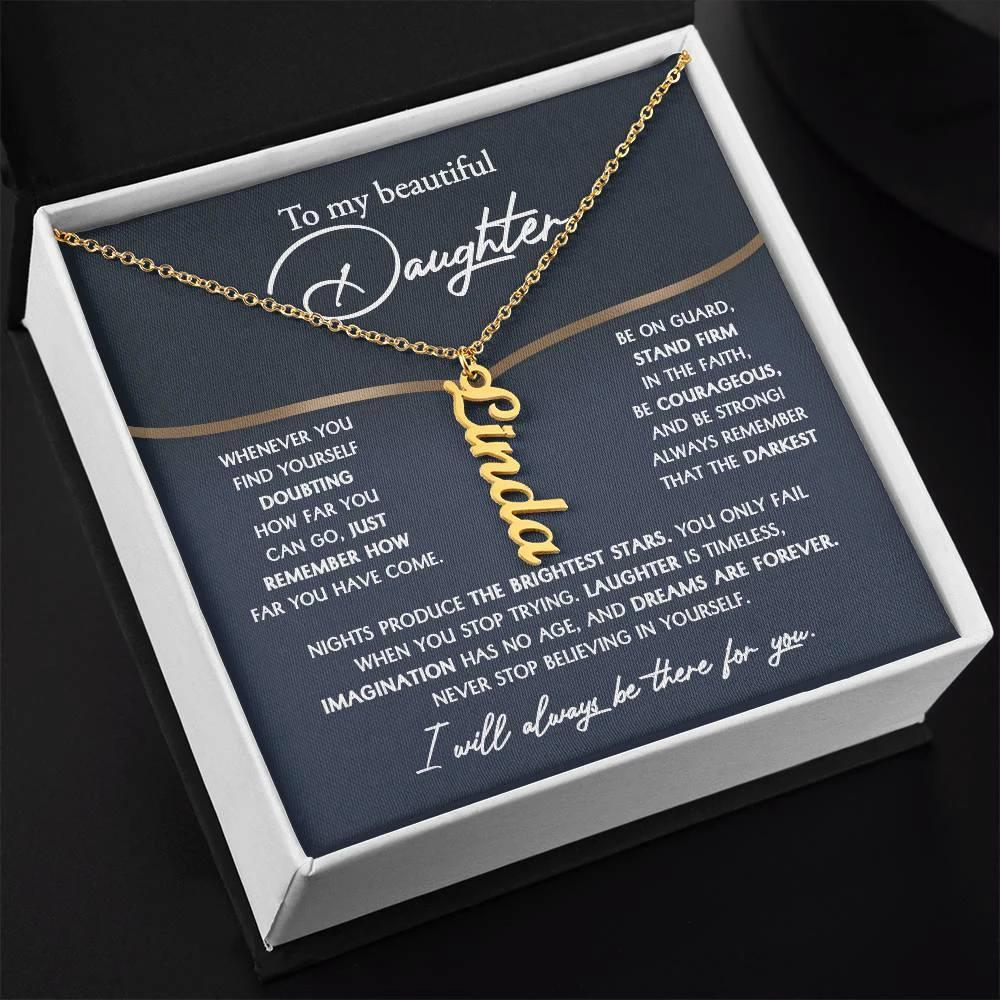 Daughter Birthday, Graduation, Christmas - Brightest Stars Personalized Name Necklace
