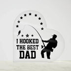 I Hooked The Best Dad Acrylic Plaque – Fishing Gift for Dad – Fisherman Father’s Day Gift