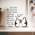 Soulmates Forever - Personalized Heart-Shaped Acrylic Plaque – A Timeless Love Keepsake